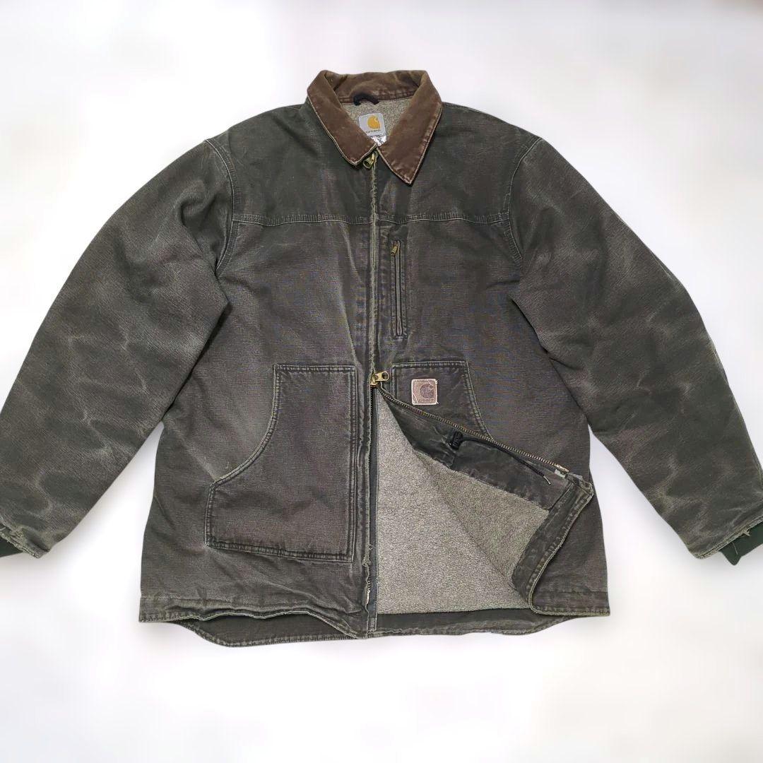 人気色 Carhartt カーハート ダックワークジャケット モスグリーン XL