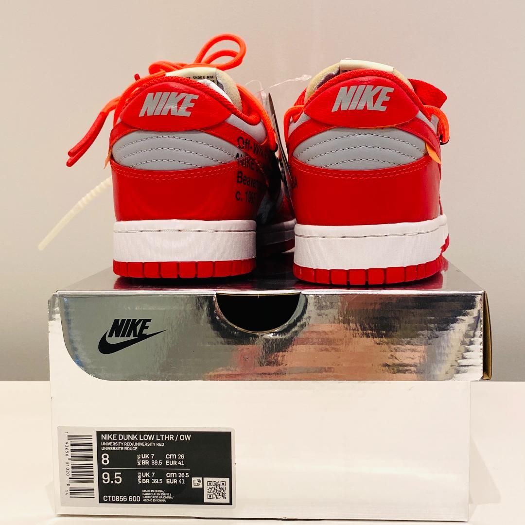 新品 OFF-WHITE×NIKE DUNK LOW LTHR OW 26cm