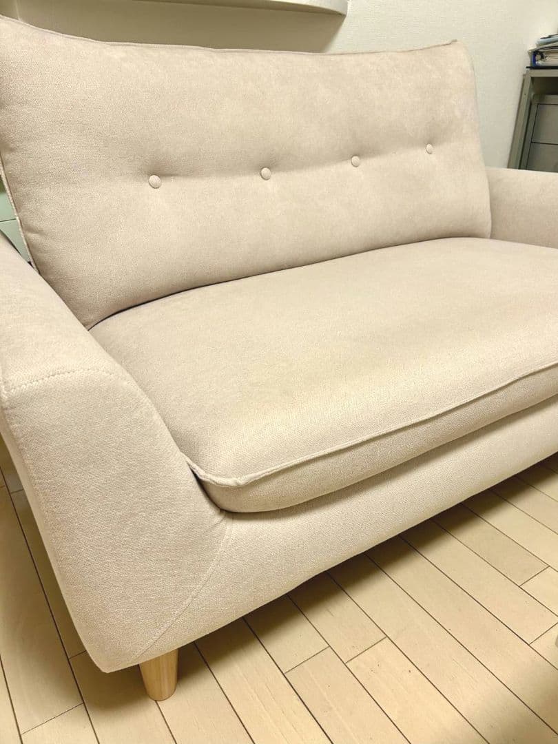 【HONO hono】ニトリ　コンパクトソファ 2人掛け　ベージュ 送料込