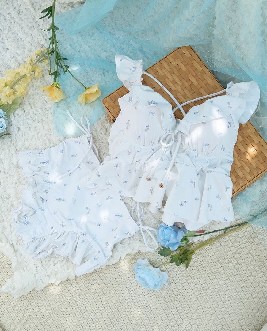 ルルメリー　水着 ホワイト　M-L