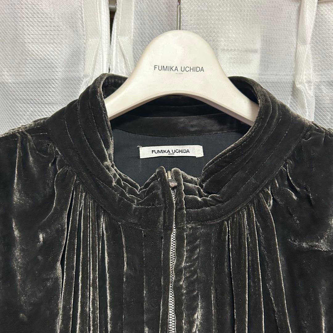 ジャケット・アウター FUMIKA_UCHIDA VELVET GATHERED BLOUSON