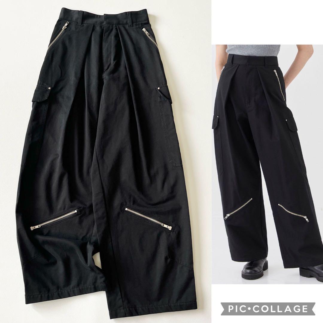 ▼美品✨24AW✨現行✨ユナイテッドトウキョウ ワイドタックカーゴパンツ 黒
