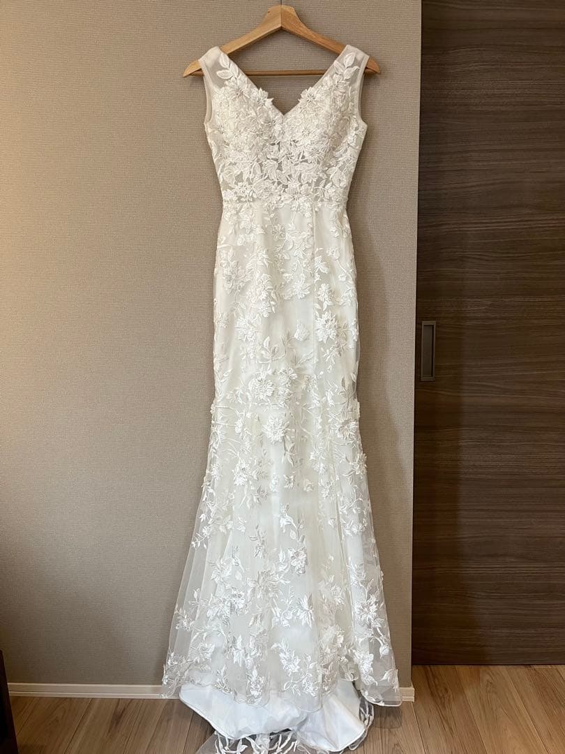 【着用画あり】グレースシトラス マーメイドドレス5号/ホワイト/レース