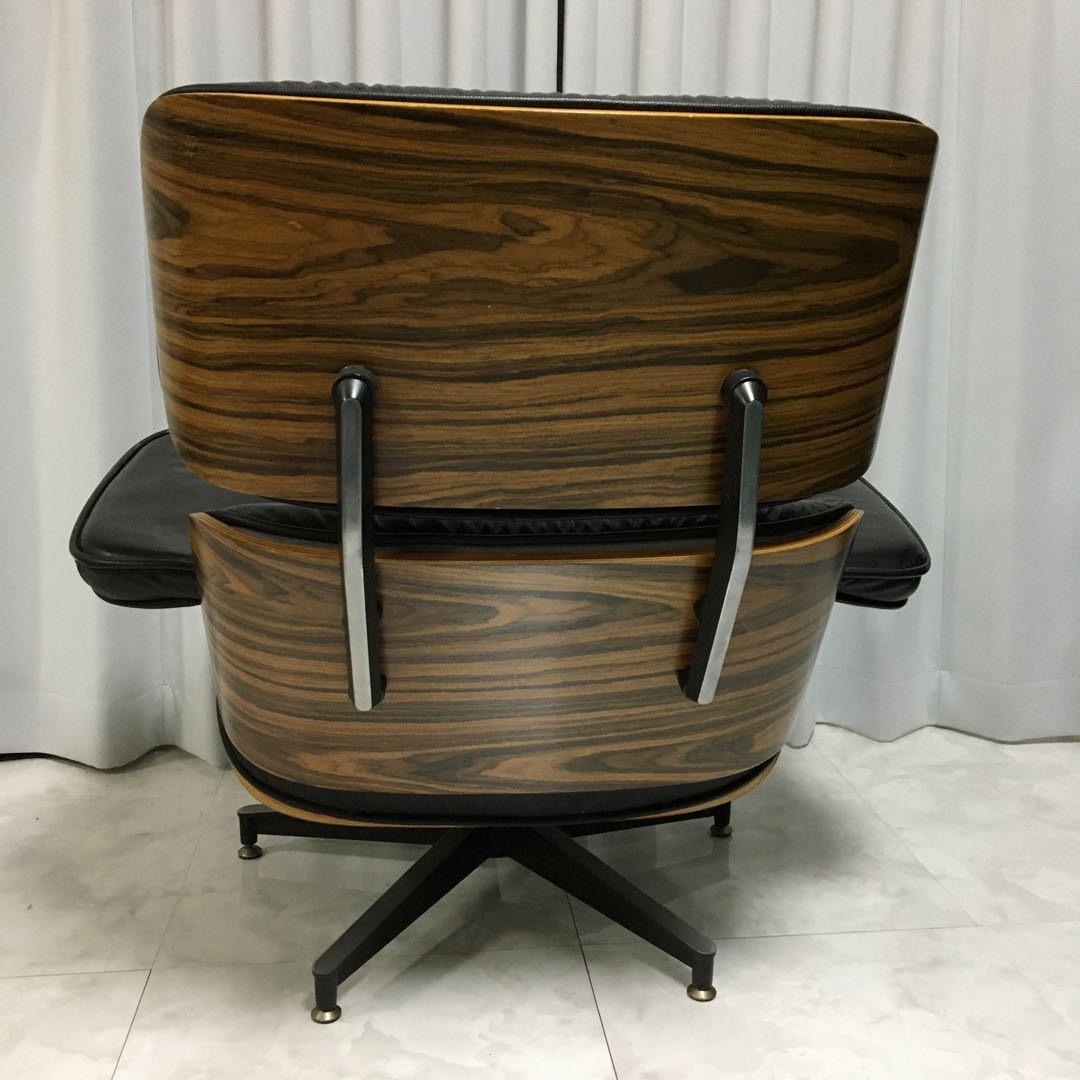 ①セット購入限定 イームズ 【椅子本体】 ウォールナット ラウンジチェア 本革