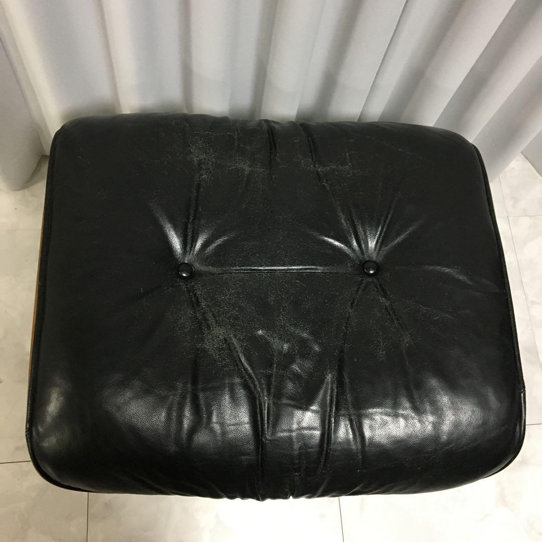 ①セット購入限定 イームズ 【椅子本体】 ウォールナット ラウンジチェア 本革