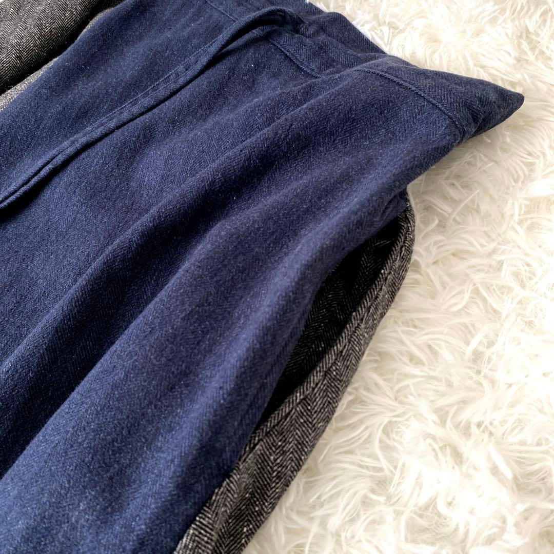 ★送料無料★✨SOU・SOU　岡田縫工所 デニム風 ヒッコリー サルエルパンツ