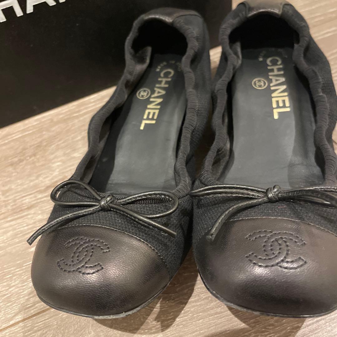 CHANEL ブラック バレエシューズ　美品