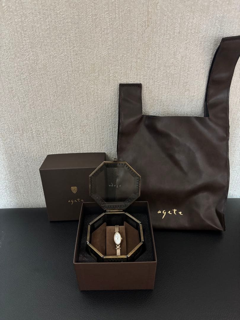 【新品⭐️】agete オーバル型メッシュバンド時計