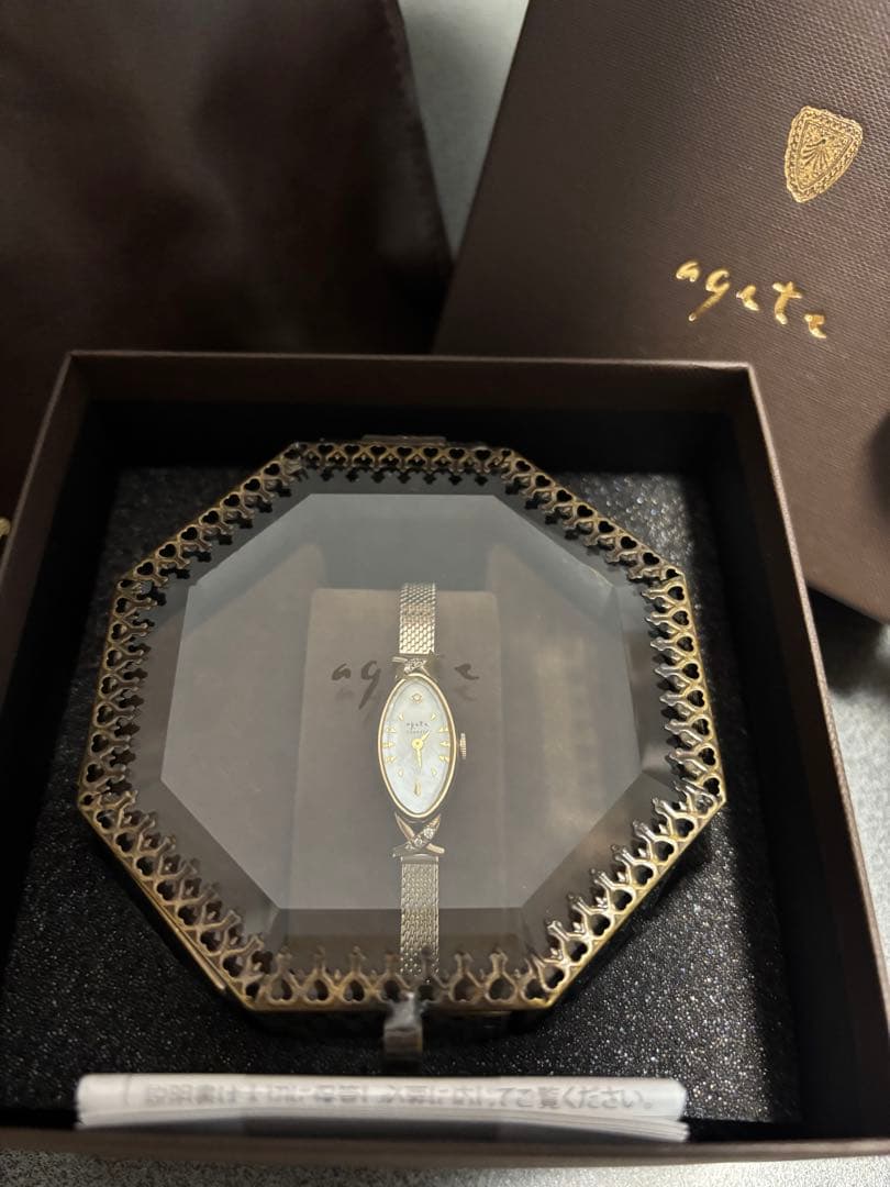 【新品⭐️】agete オーバル型メッシュバンド時計