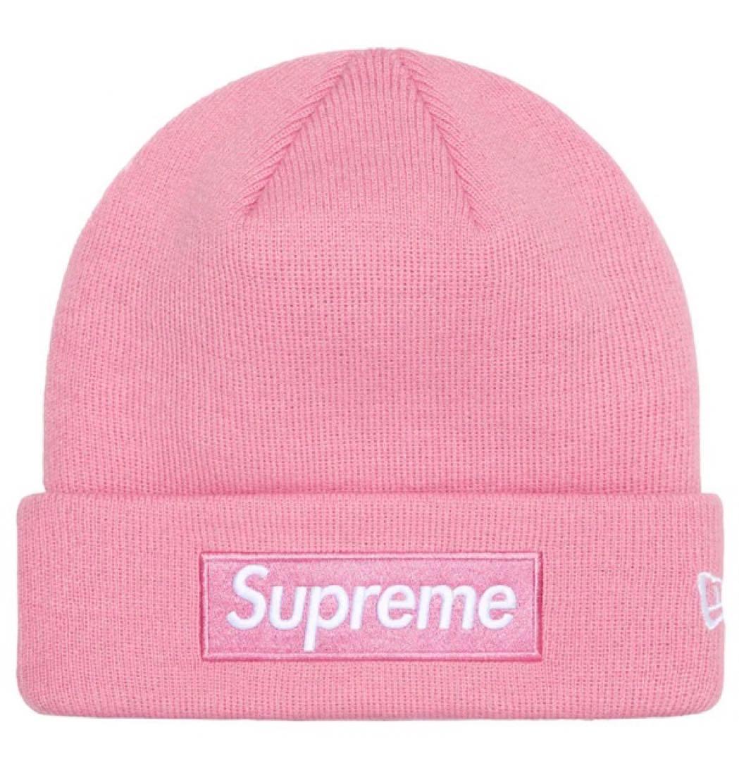 24aw Supreme New Era Box Logo Beanie ピンク