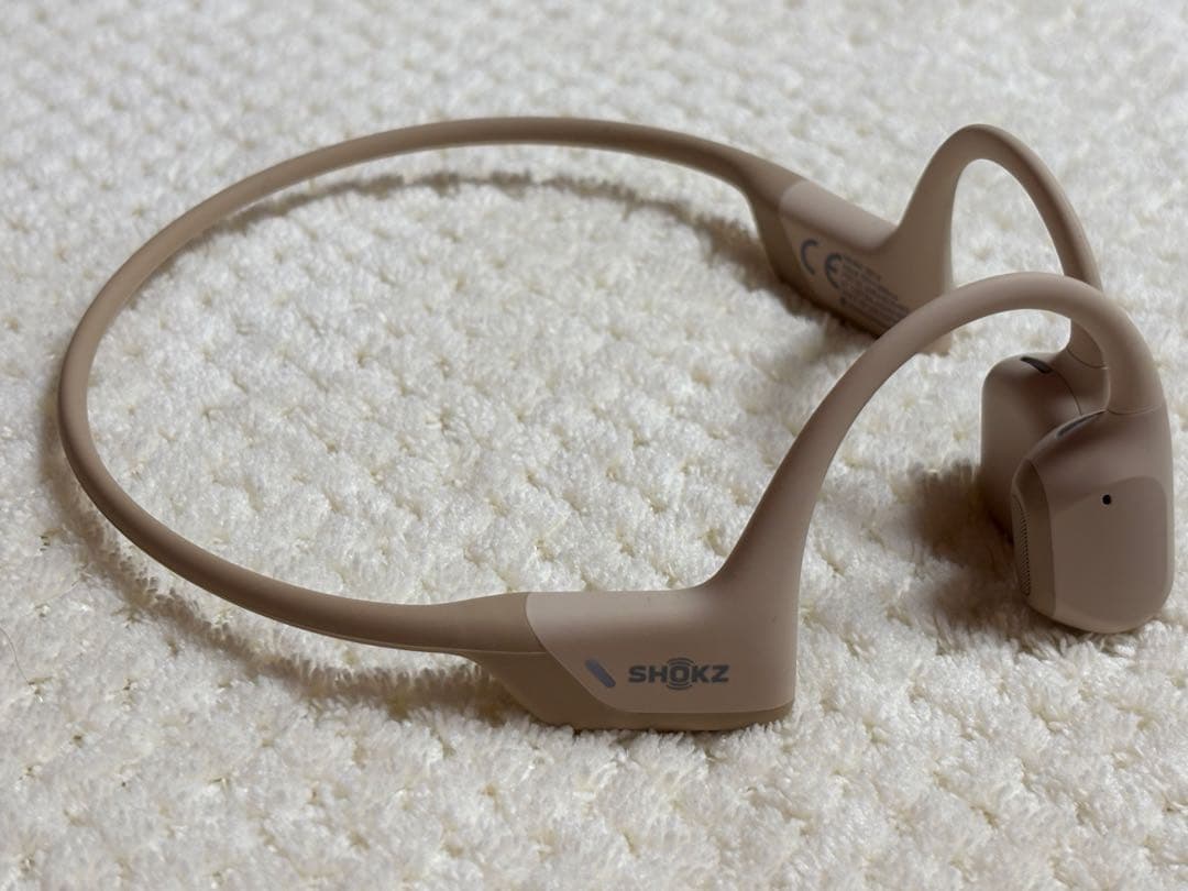 【美品】SHOKZ OpenRun Pro 骨伝導イヤホン ベージュ 動作確認済