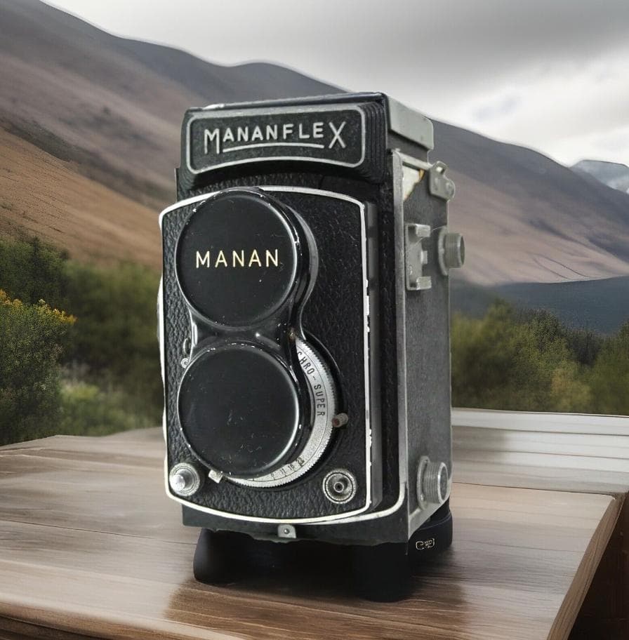レア・ヴィンテージMANANFLEX 二眼レフカメラ1950年代F-1:3.5