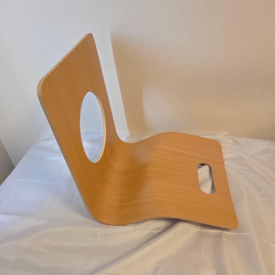 【美品】木製 座椅子 ４台まとめ売りセット 背もたれ付 和モダン ブラウン 茶色