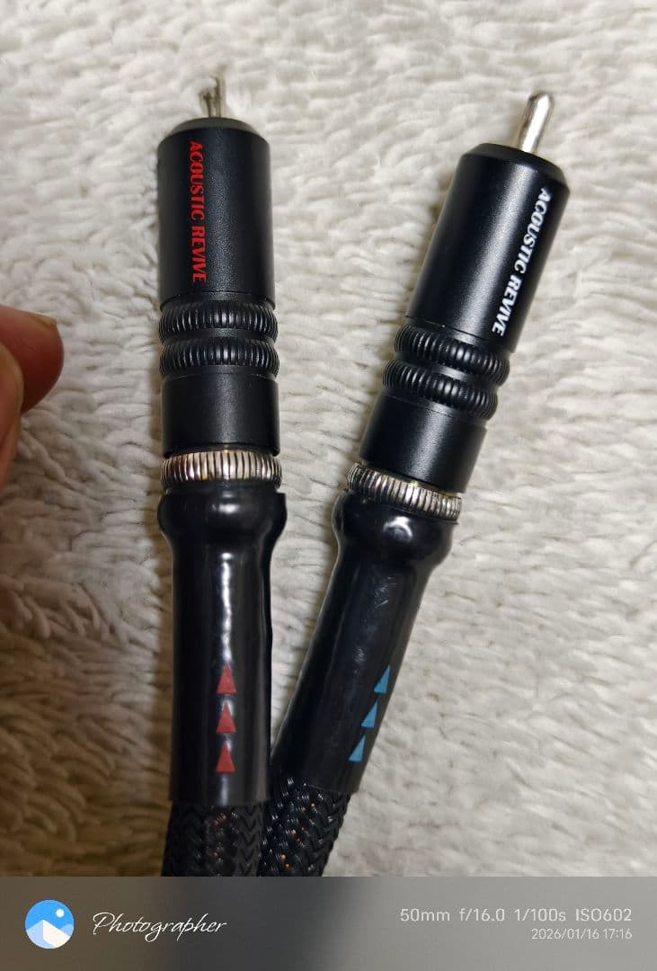 acoustic revive RCA1.0PA RCA ケーブル 赤白