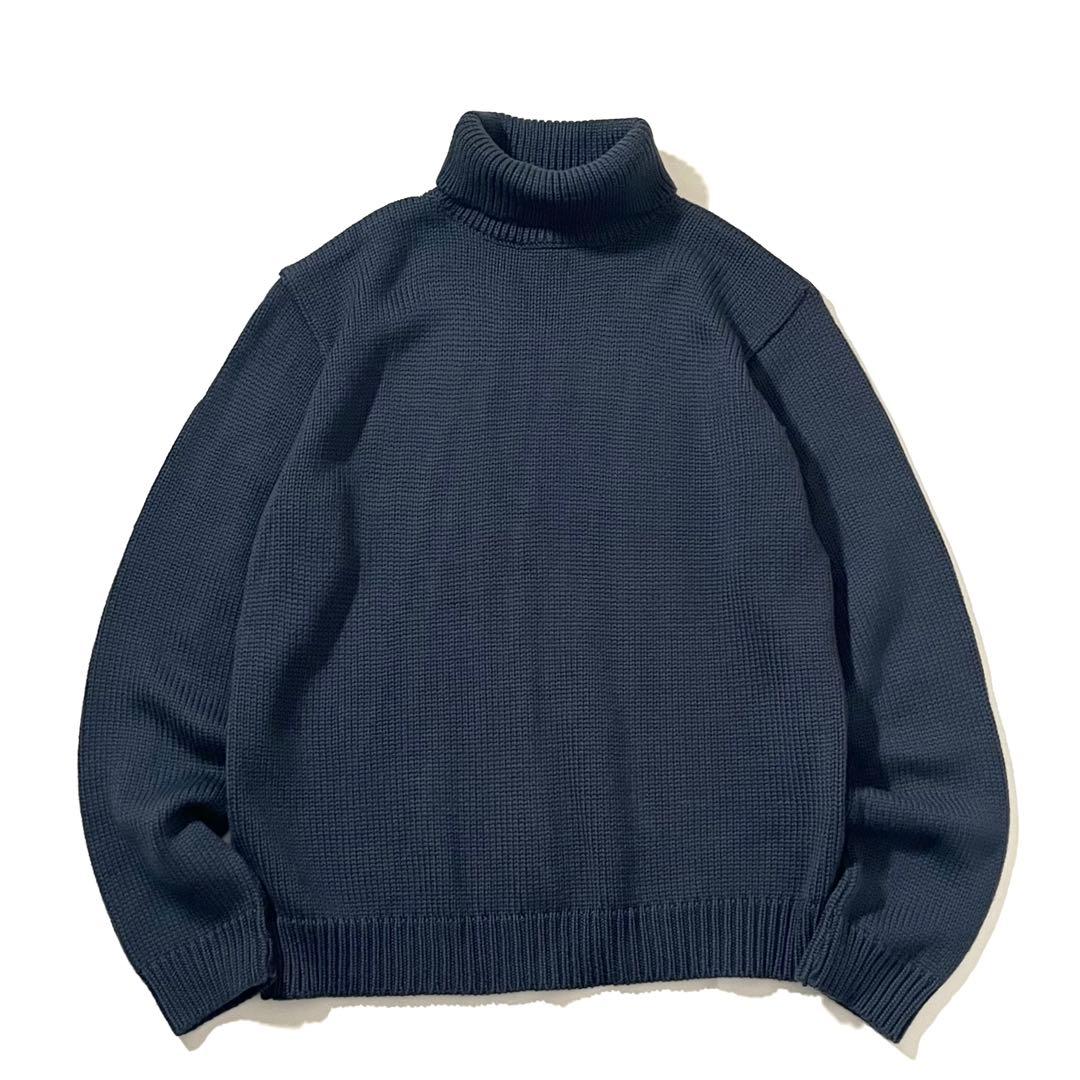 【美品】アニエスベー　ニット セーター　フランス製　タートルネック　ローゲージ