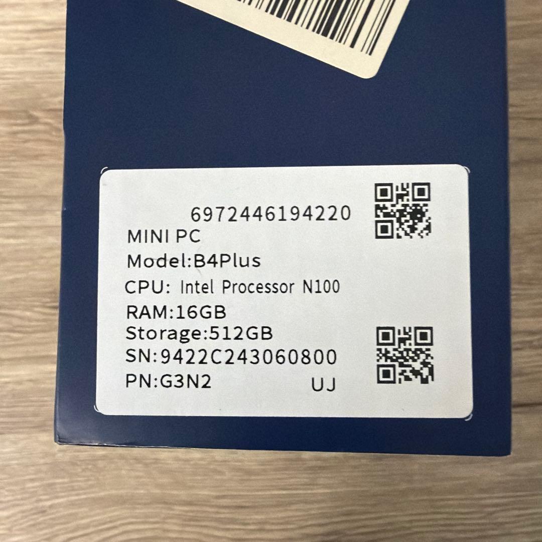 BMAX ミニPC 16GB DDR4 512GB SSD Intel N100