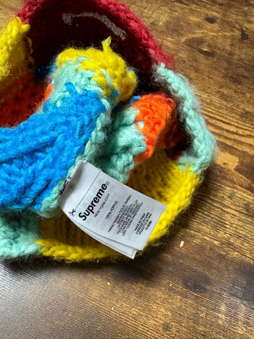 帽子 supreme Block Knit Beanie mulch 25ss