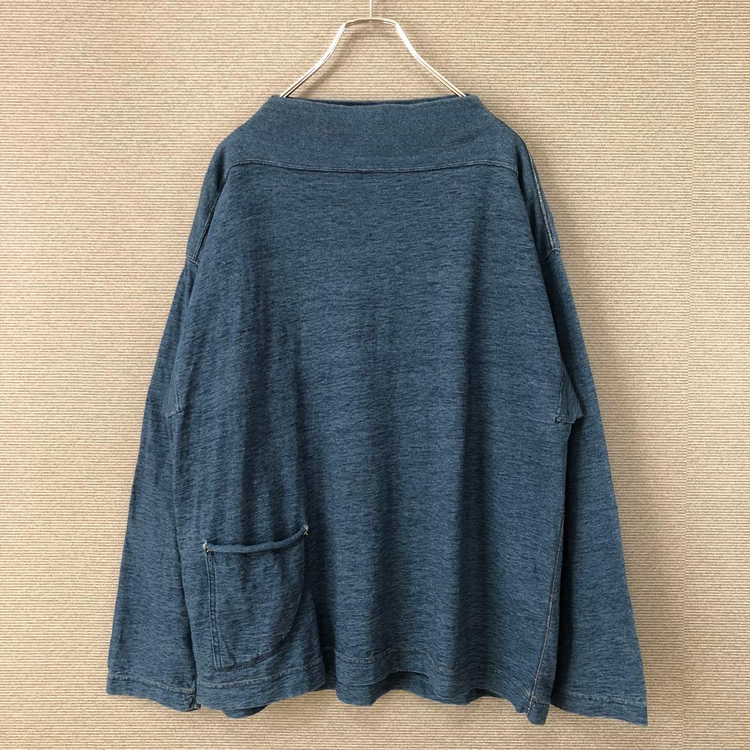 45R 天竺の908馬モック(インディゴ 重) ネイビー