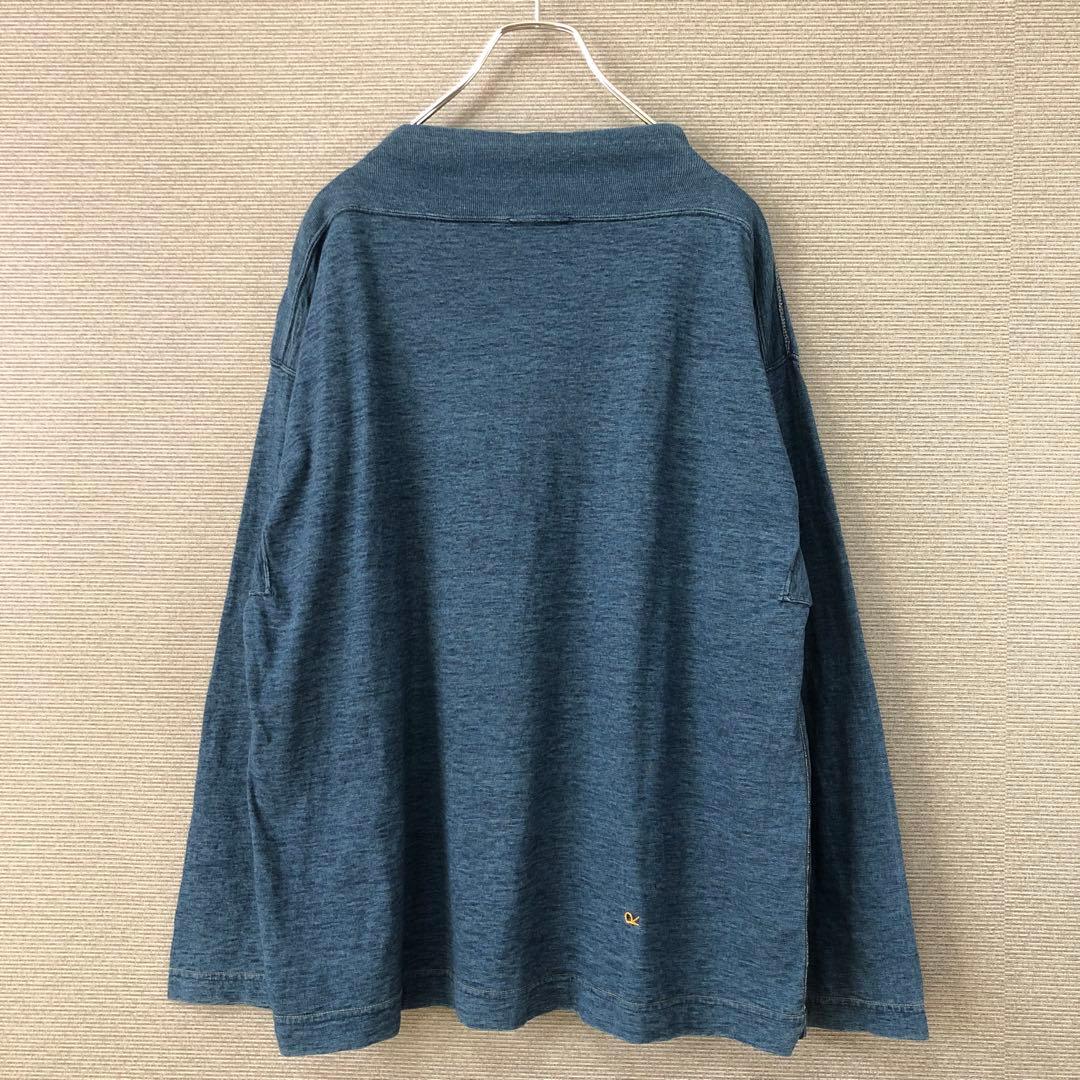 45R 天竺の908馬モック(インディゴ 重) ネイビー