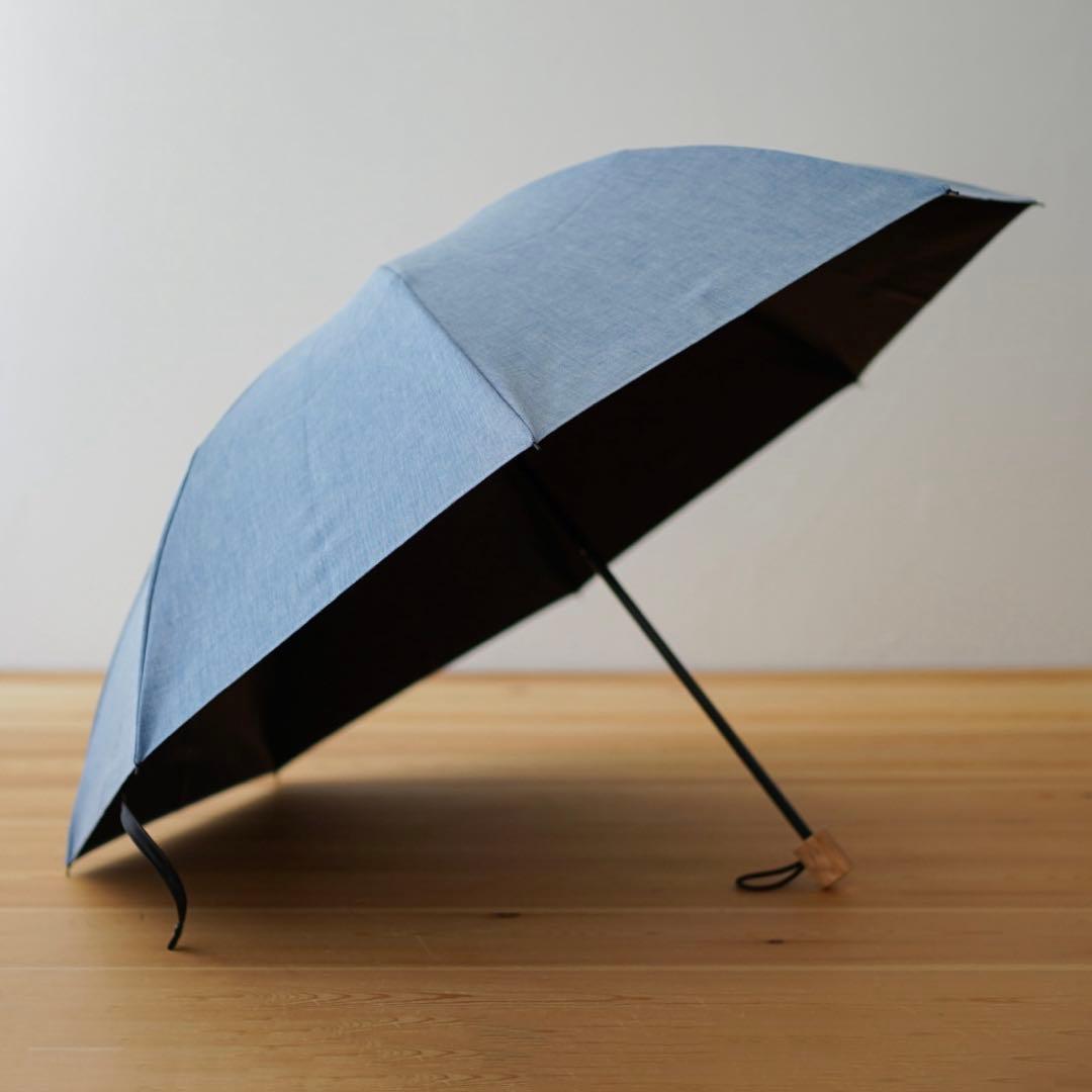 ikkuu　小宮商店晴雨兼用男女兼用　折りたたみ傘新シャンブレーシェード