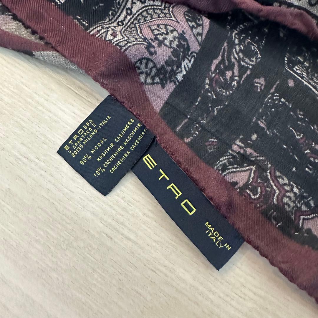 【美品】ETRO ペイズリー柄 メンズ ストール