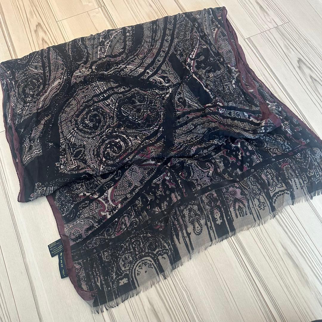 【美品】ETRO ペイズリー柄 メンズ ストール