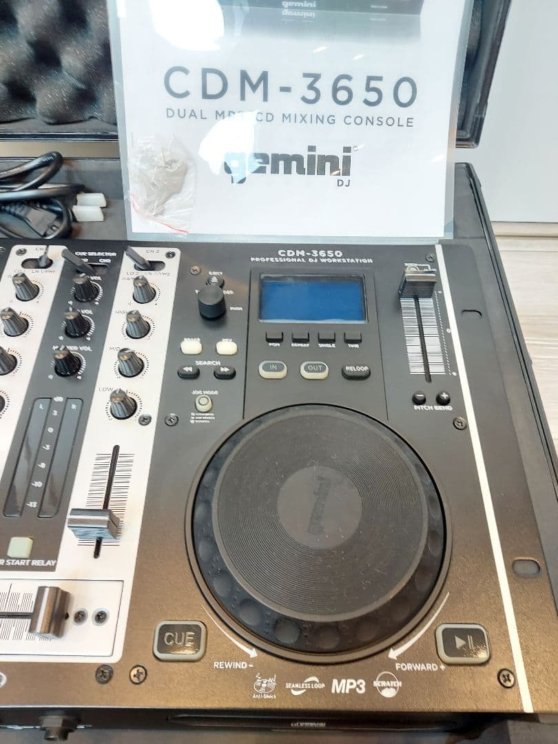 GEMINI/ジェミナイ CDM-3650 MP3/CD ミキシング・コンソール