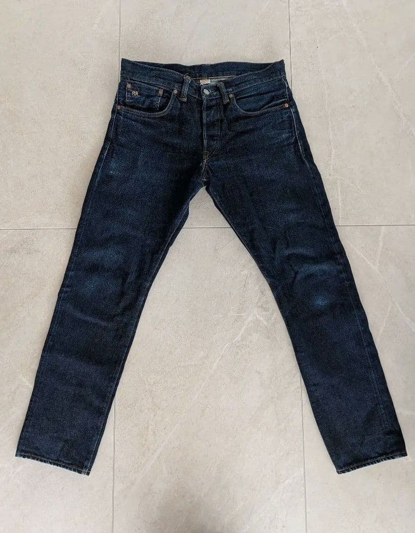 RRL スリム フィットジーンズ 真紺 サイドステッチ 赤耳　W32×L30