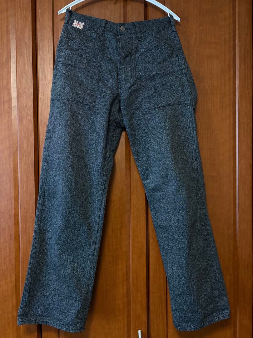 30インチ　シュガーケーン ブラックコバート ワークパンツ