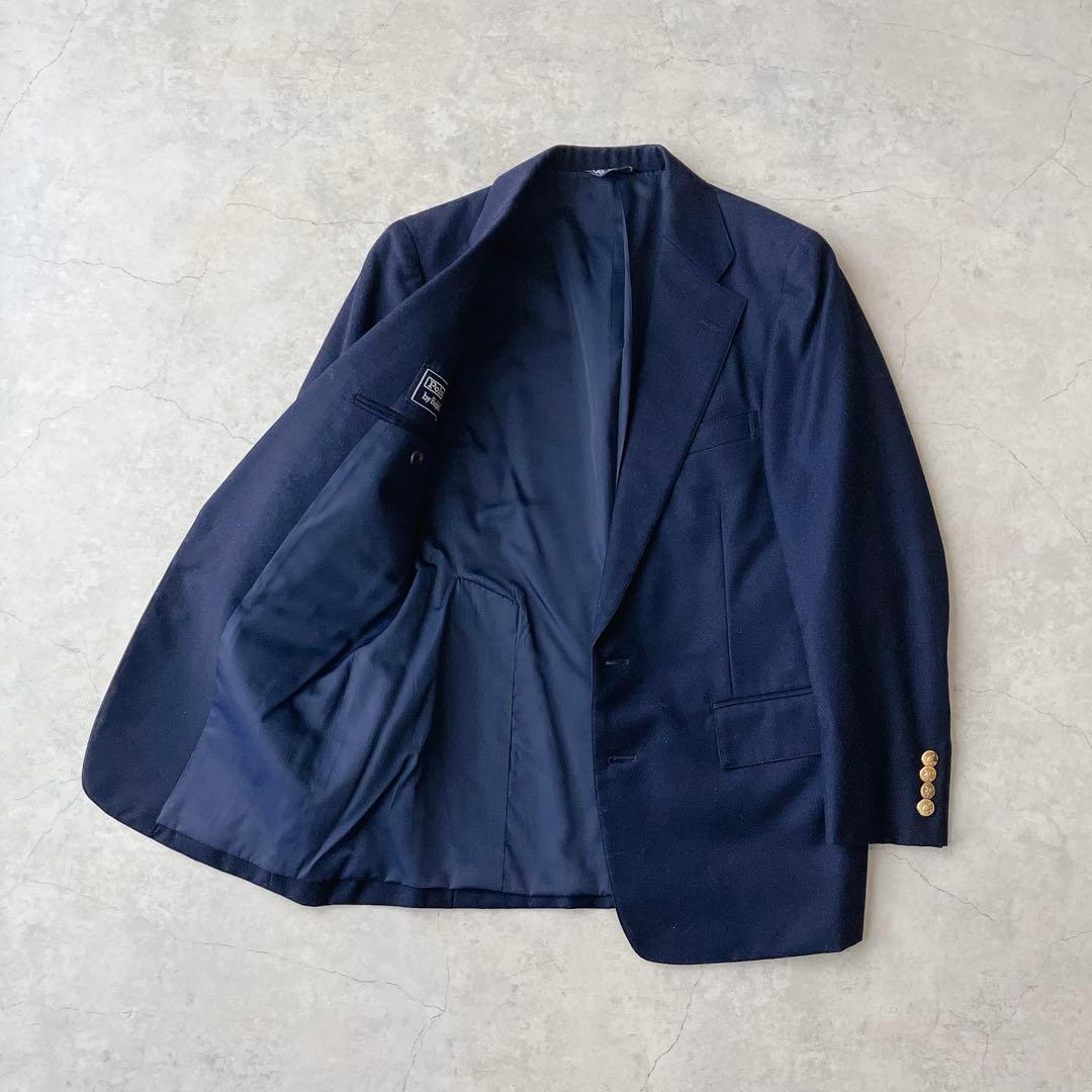 90s ラルフローレン ネイビー テーラードジャケット 紺ブレ ゴールドボタン