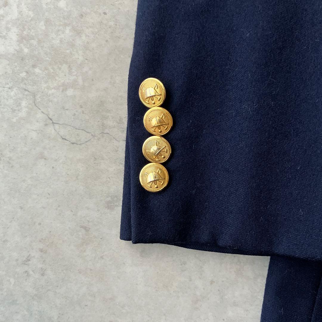 90s ラルフローレン ネイビー テーラードジャケット 紺ブレ ゴールドボタン