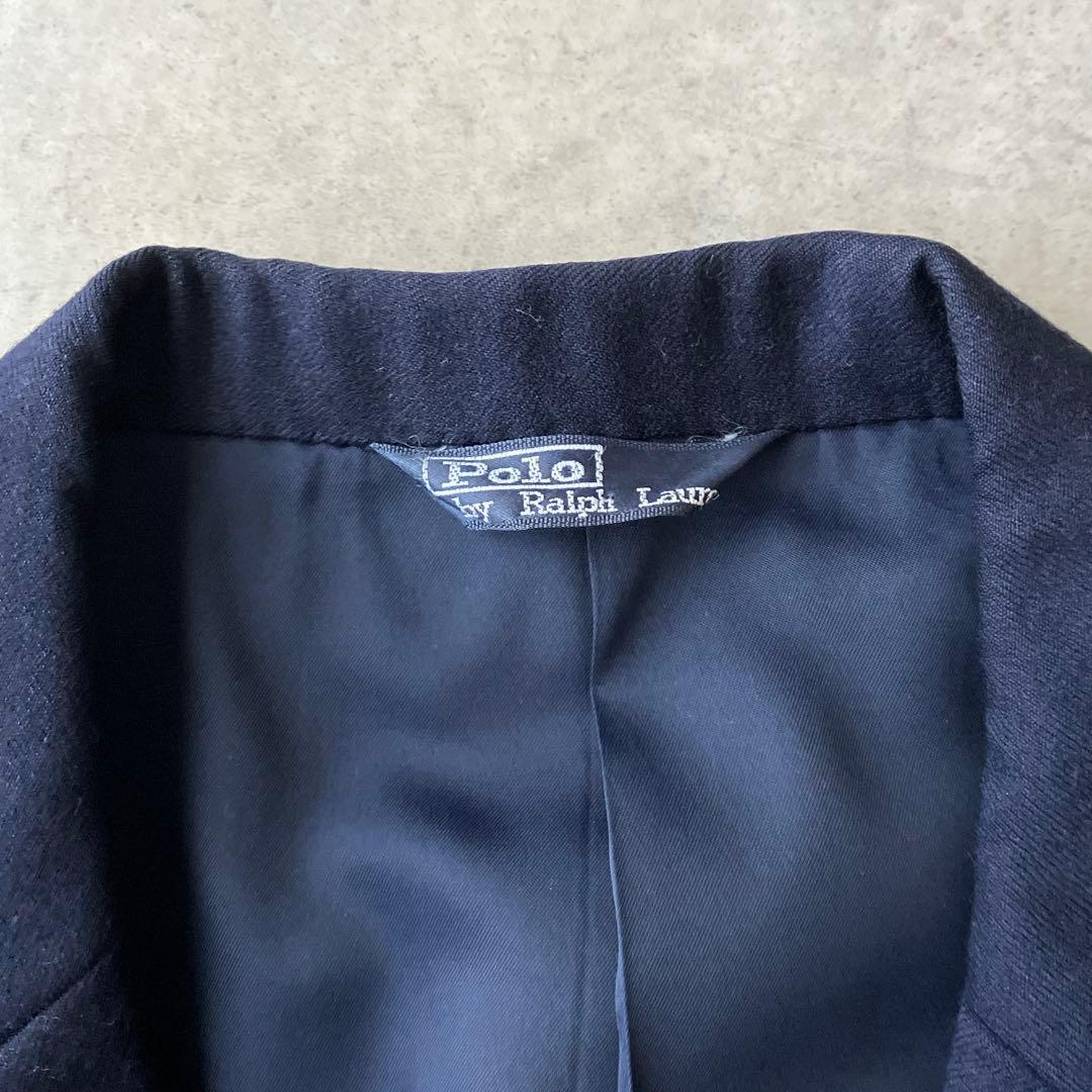 90s ラルフローレン ネイビー テーラードジャケット 紺ブレ ゴールドボタン