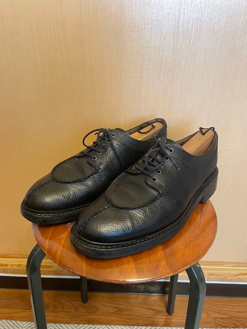 GRENSON グレンソン Uチップレザーシューズブーツ 黒 シューキーパー付属