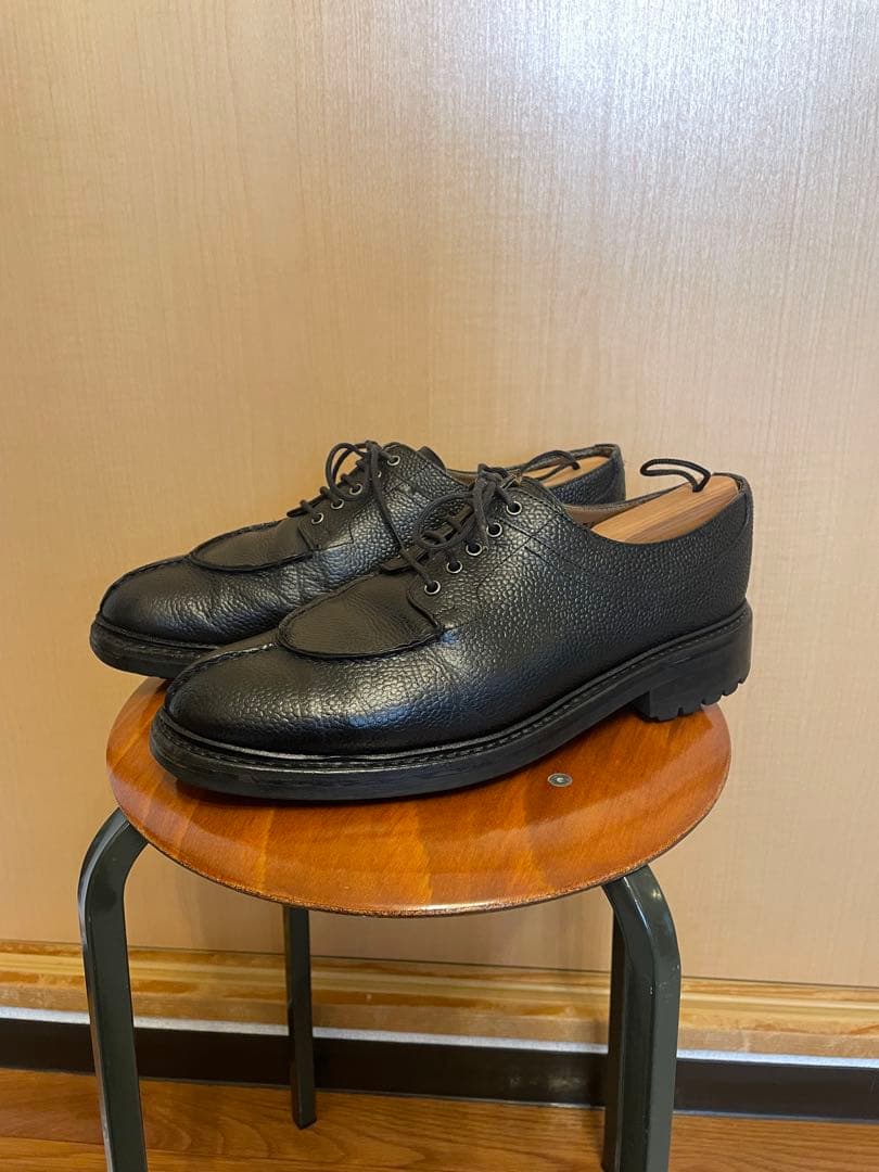 GRENSON グレンソン Uチップレザーシューズブーツ 黒 シューキーパー付属
