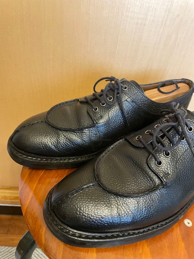 GRENSON グレンソン Uチップレザーシューズブーツ 黒 シューキーパー付属