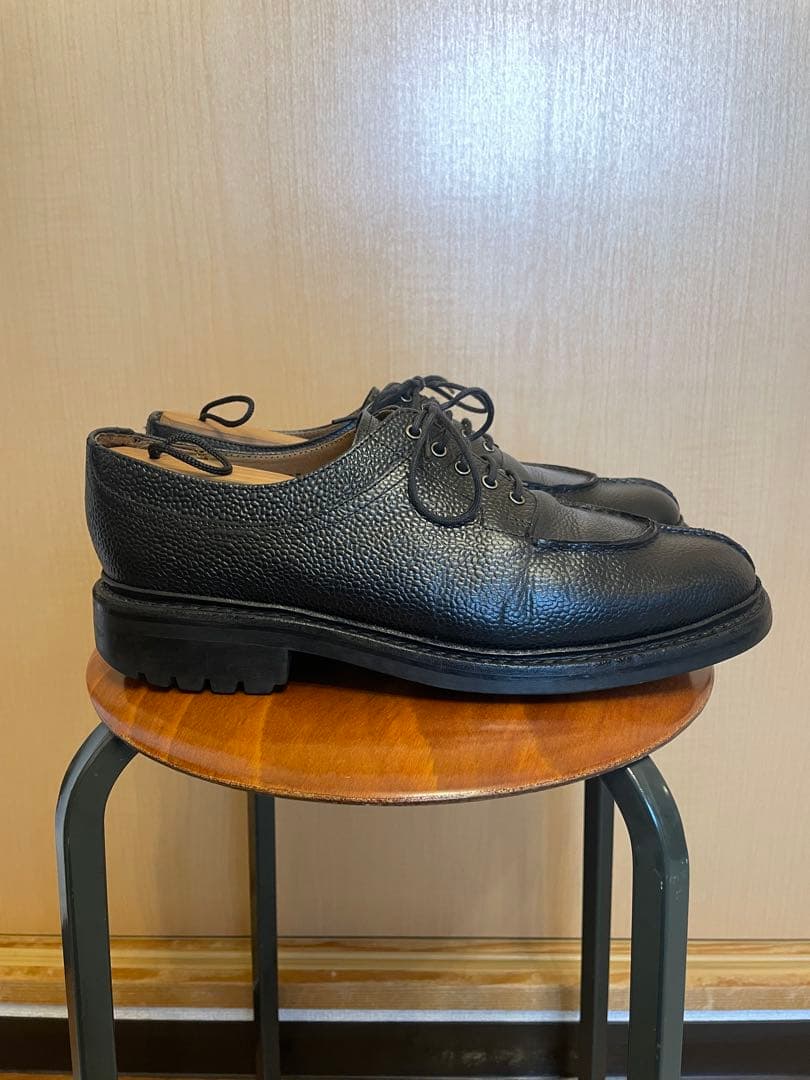 GRENSON グレンソン Uチップレザーシューズブーツ 黒 シューキーパー付属
