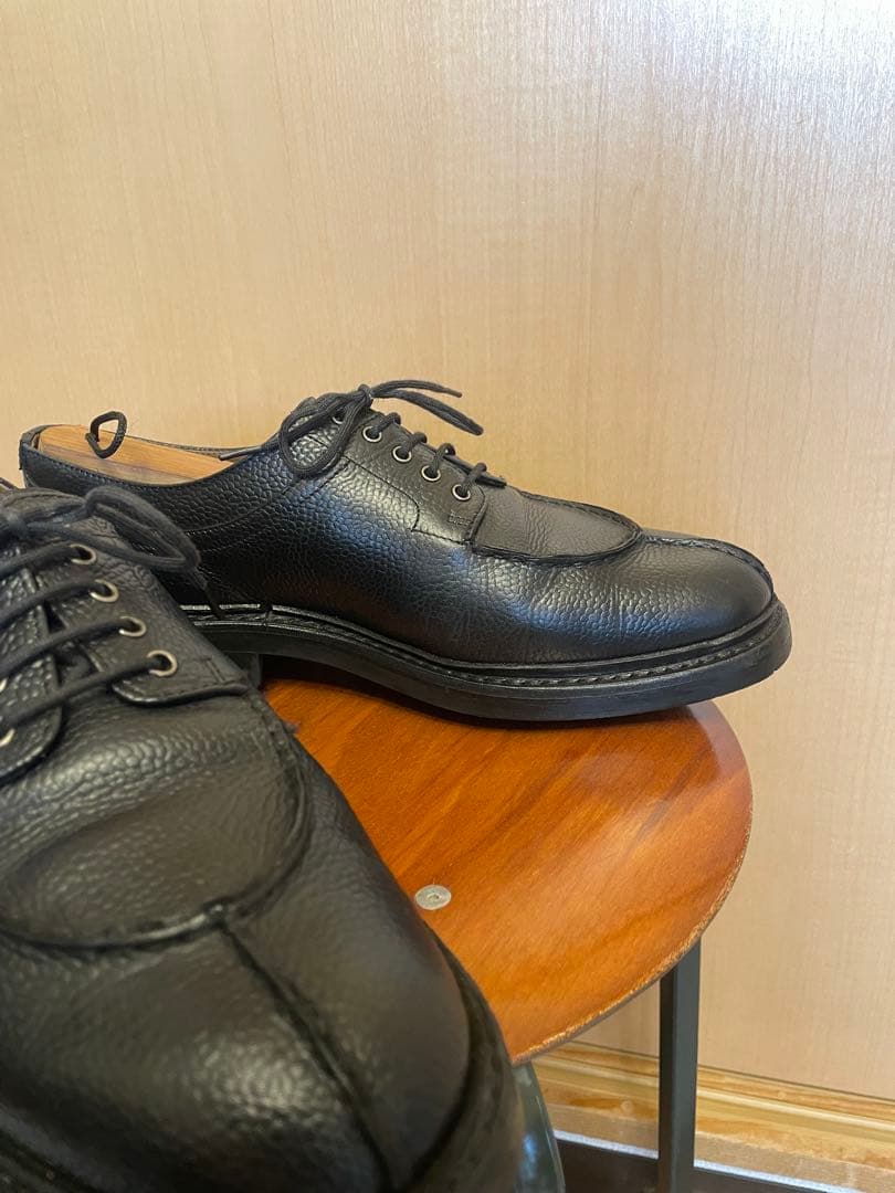 GRENSON グレンソン Uチップレザーシューズブーツ 黒 シューキーパー付属