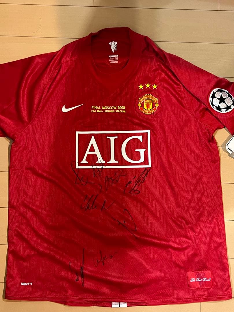 マンチェスター・U 2008年CLファイナル ユニフォーム記念セットサイン入り