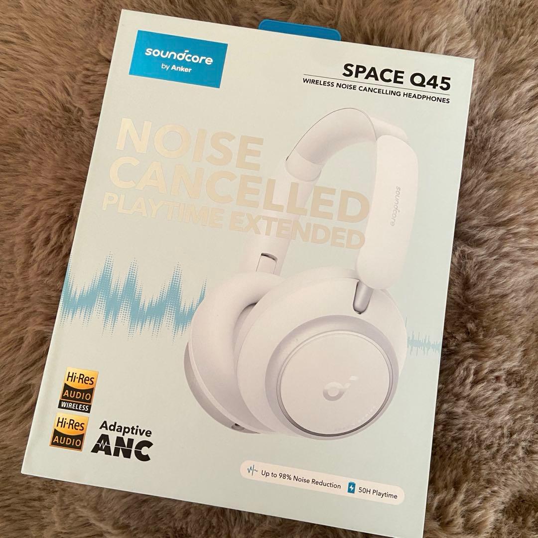 soundcore SPACE Q45 ワイヤレスヘッドホン ホワイト