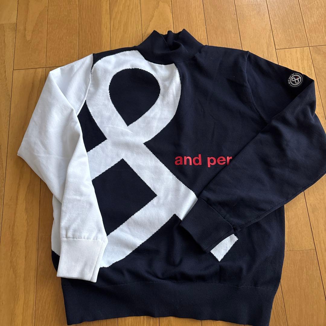 アンドパスィ ハイネックセーター ネイビー