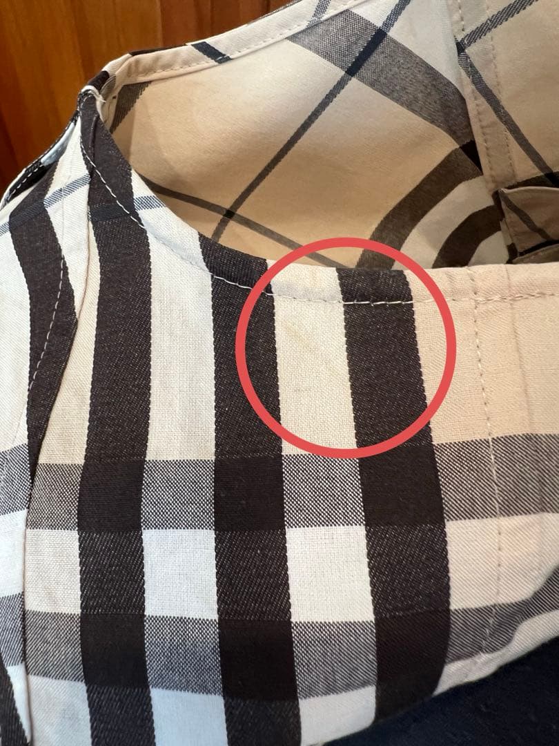 ミ*ン様 BURBERRY ノースリーブチェックワンピース 40