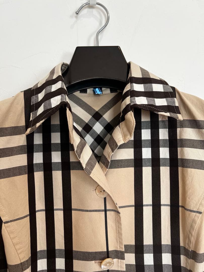 ミ*ン様 BURBERRY ノースリーブチェックワンピース 40