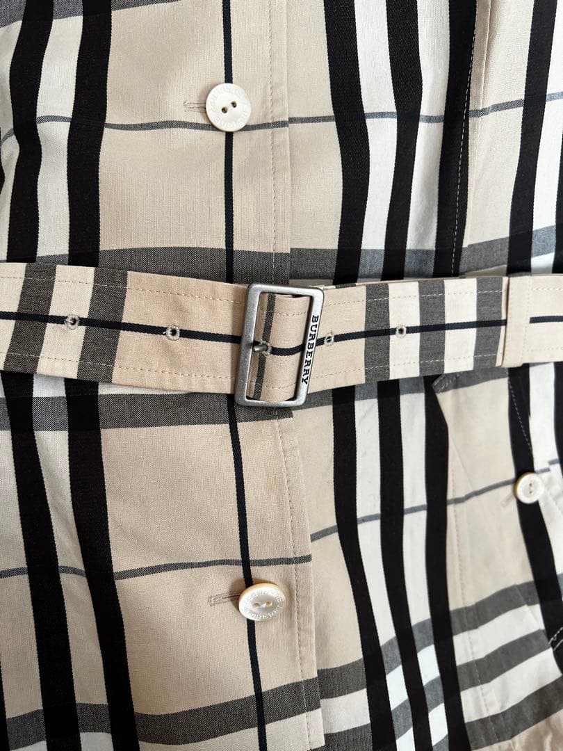 ミ*ン様 BURBERRY ノースリーブチェックワンピース 40