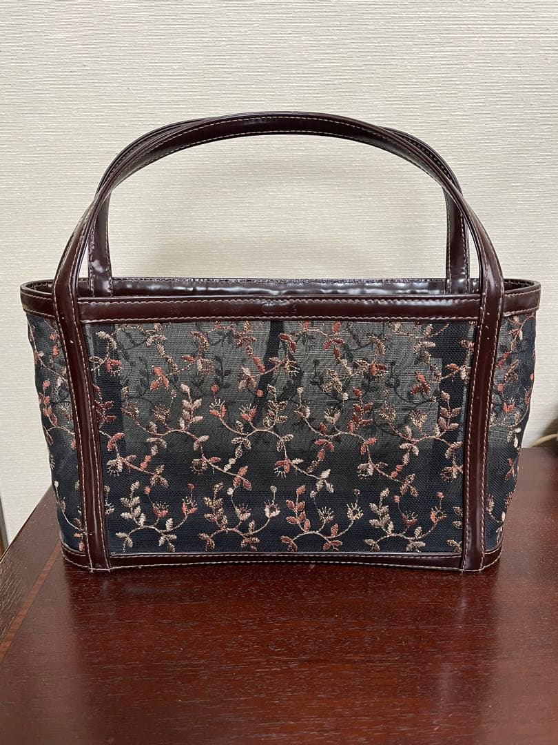 Chloe レース調　レトロ　カゴバッグ