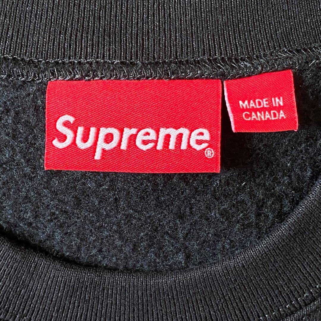 タグ付 22AW BOX LOGO CREWNECK BLACK M