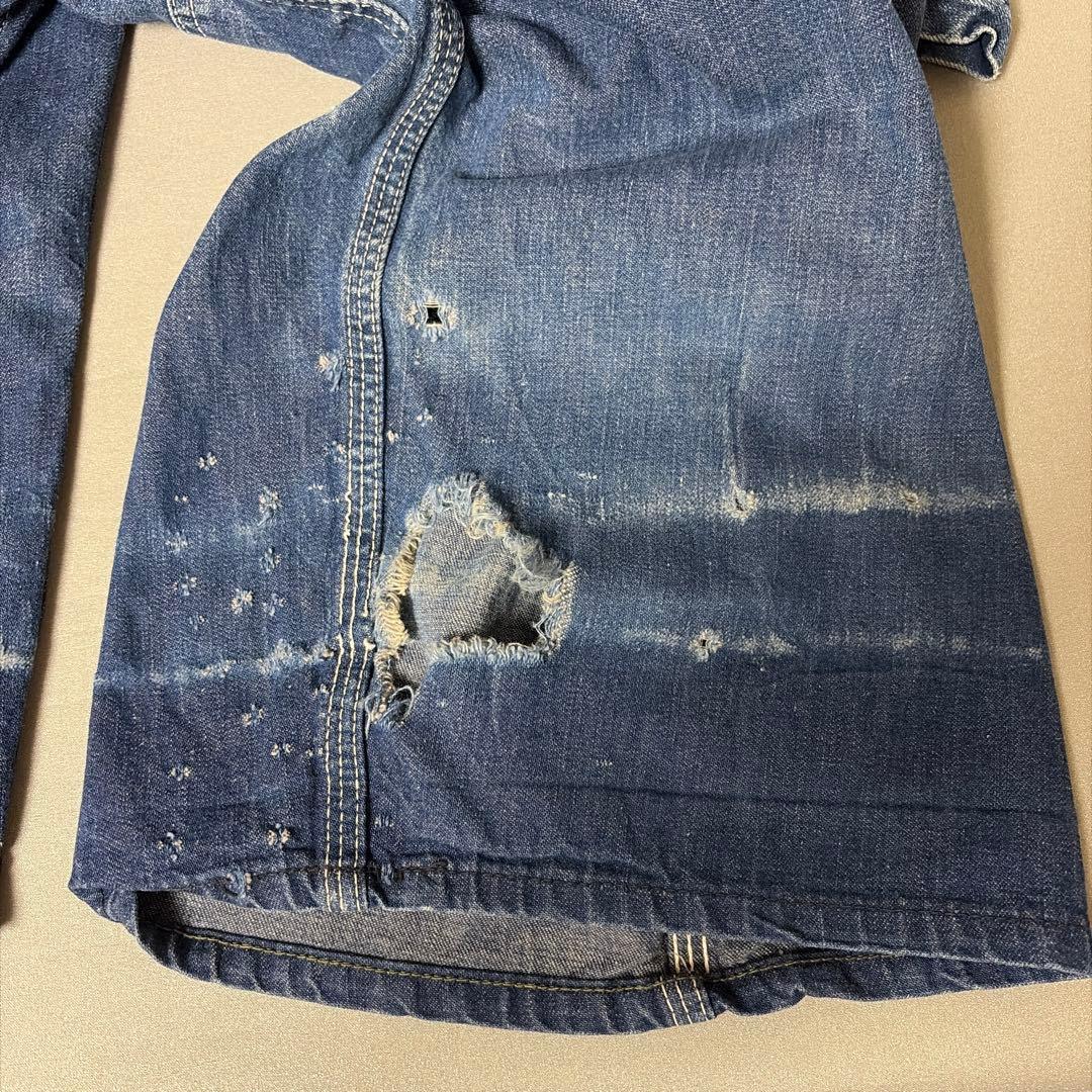 60s カーハート デニム オーバーオール エプロン付 ビンテージ ダブルニー