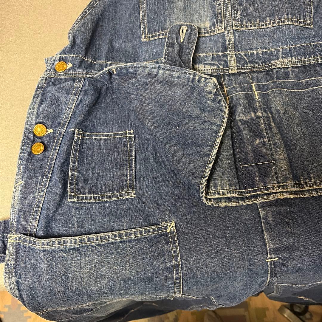 60s カーハート デニム オーバーオール エプロン付 ビンテージ ダブルニー