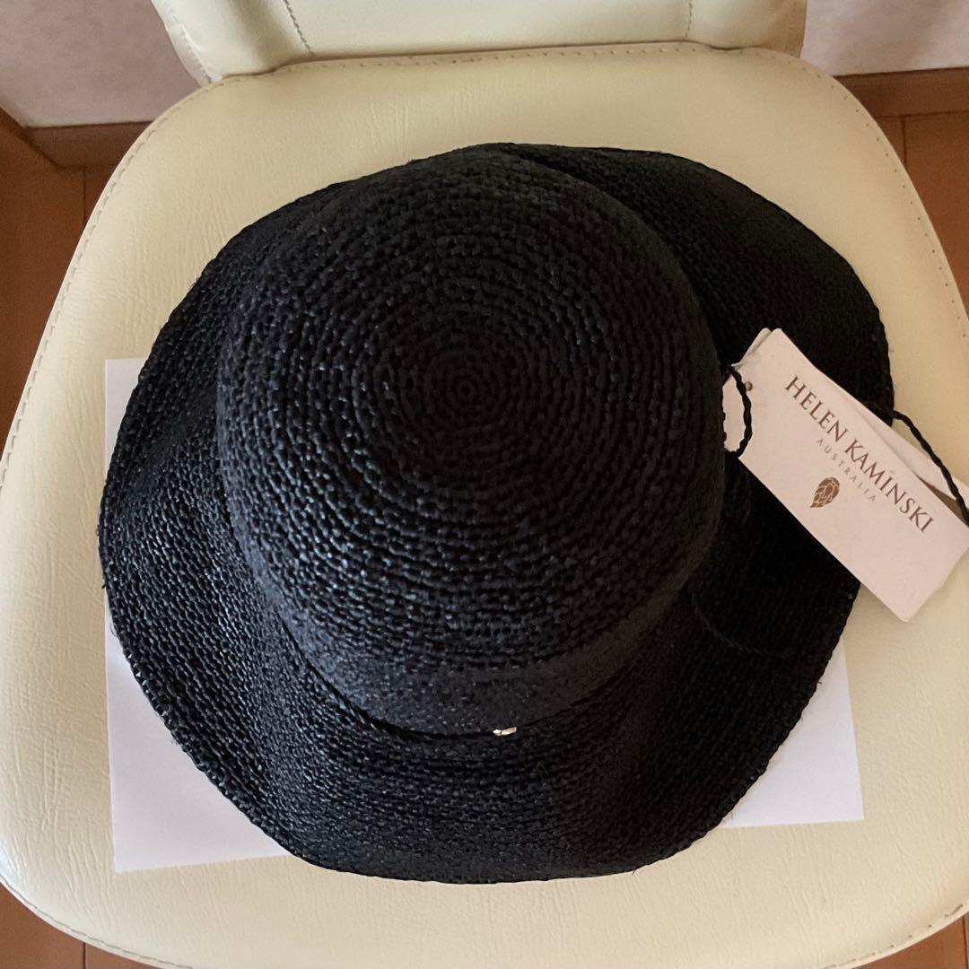 HELEN KAMINSKI ラフィアストローハット　麦わら帽子 チャコール