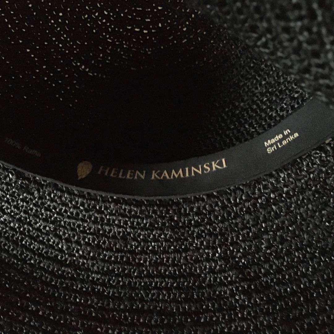 HELEN KAMINSKI ラフィアストローハット　麦わら帽子 チャコール