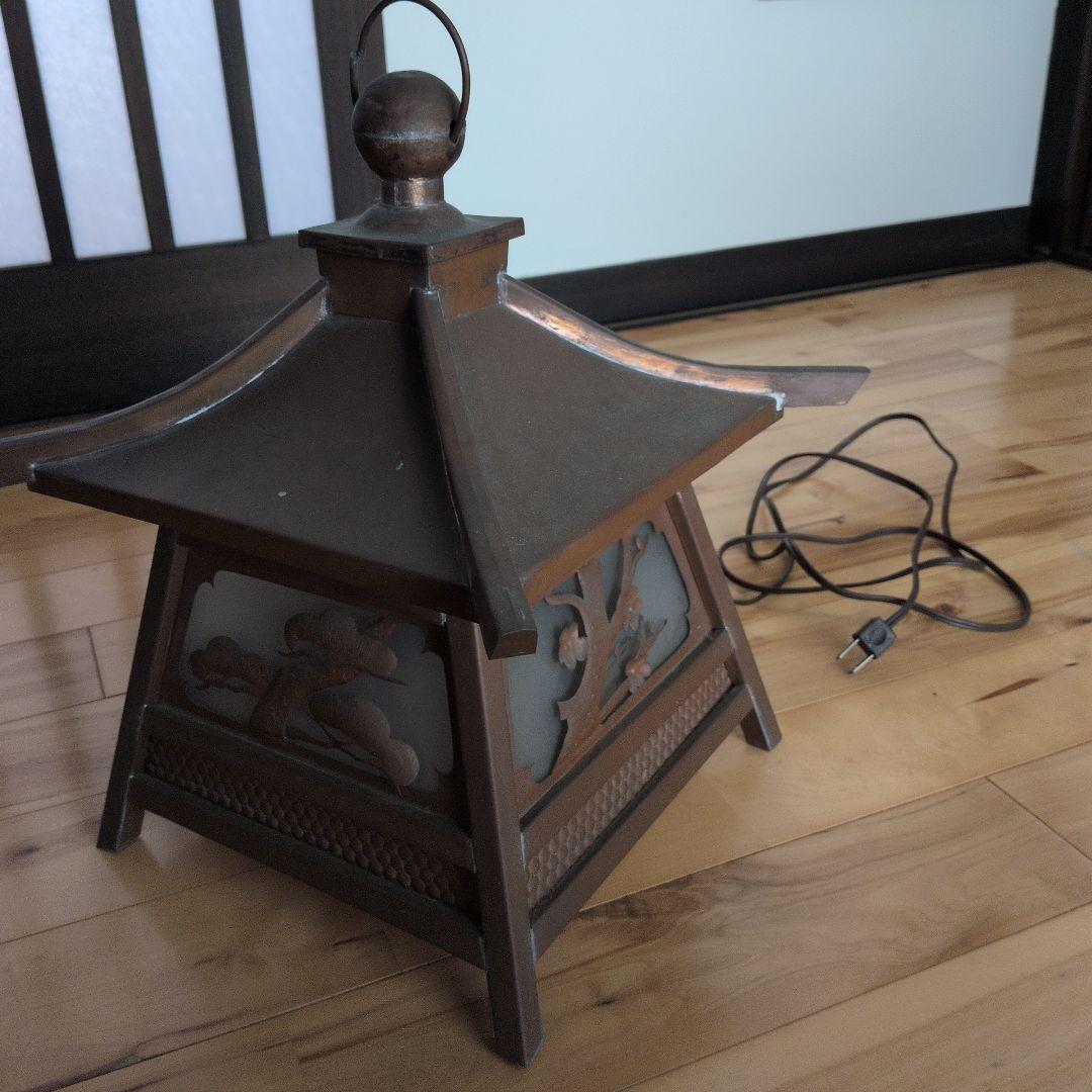 灯籠　銅製　年代物　アンティーク　美品　骨董品　釣り灯籠